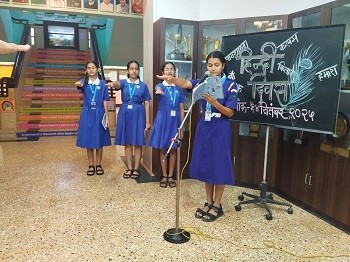 Hindi Diwas — programme in library