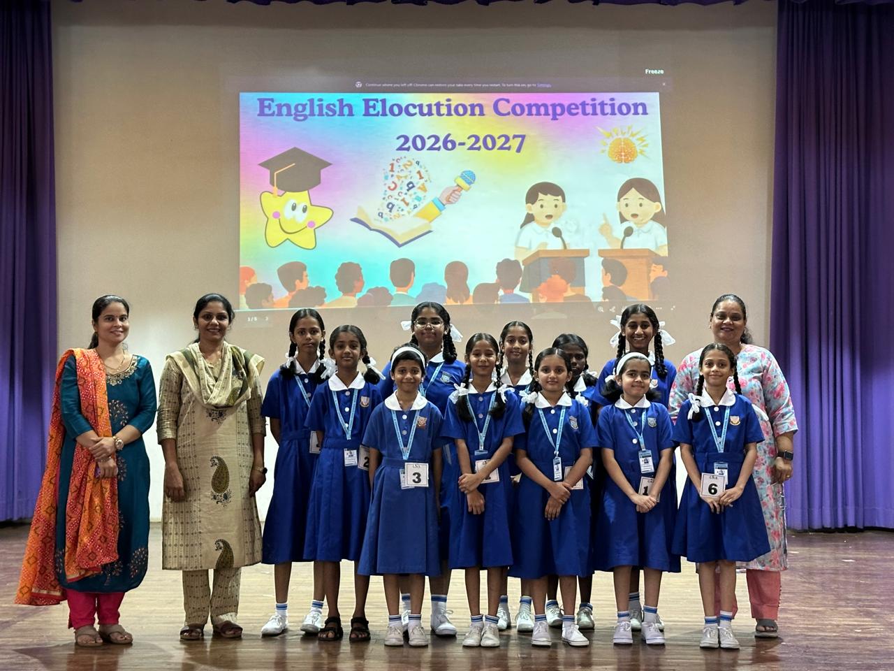 English Elocution Competition – Classes V & VI